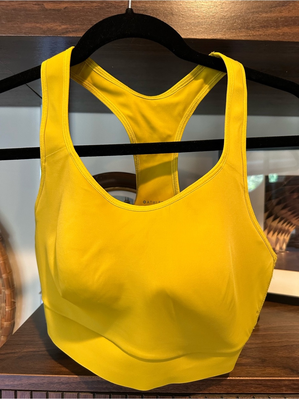 Athleta Yellow Gold Racerback Sports Bra